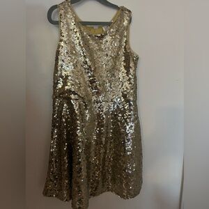 Girls Gap gold sleeveless dress